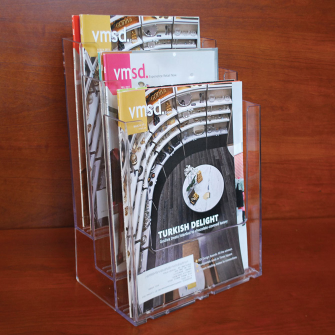 3 tier acrylic literature holder